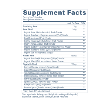 Vaihtoehtoinen näkymä Revive MD – Daily Greens Caps:stä