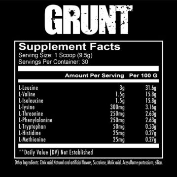 Vista alternativa dell'Redcon1 – Grunt – EAAS (30 serving)