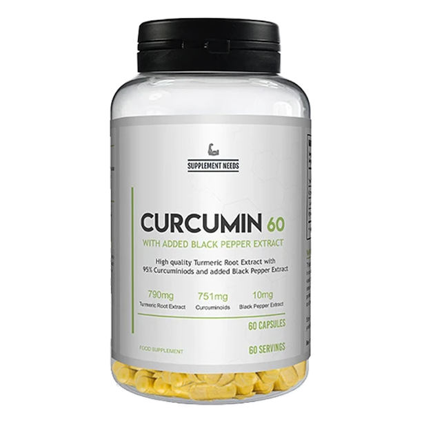 Supplement Needs Curcumin & Black Pepper 120 caps big size Alpha Supps