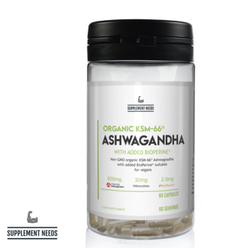 Supplement Needs - Ashwagandha Bio KSM-66 - 60 Capsules