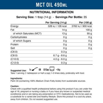 Alternativ visning af Applied Nutrition - MCT OIL 490ml