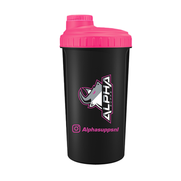 Alpha Supps - Limited Edition Shaker - 700 ml - Sort og pink