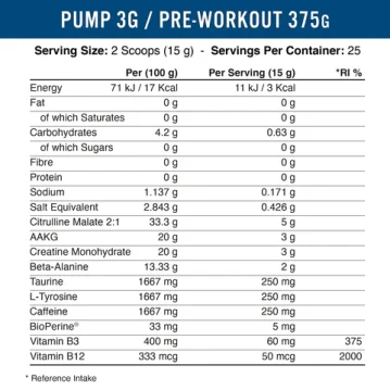 Vista alternativa de Applied Nutrition - Pump 3G ( With Caffeine )