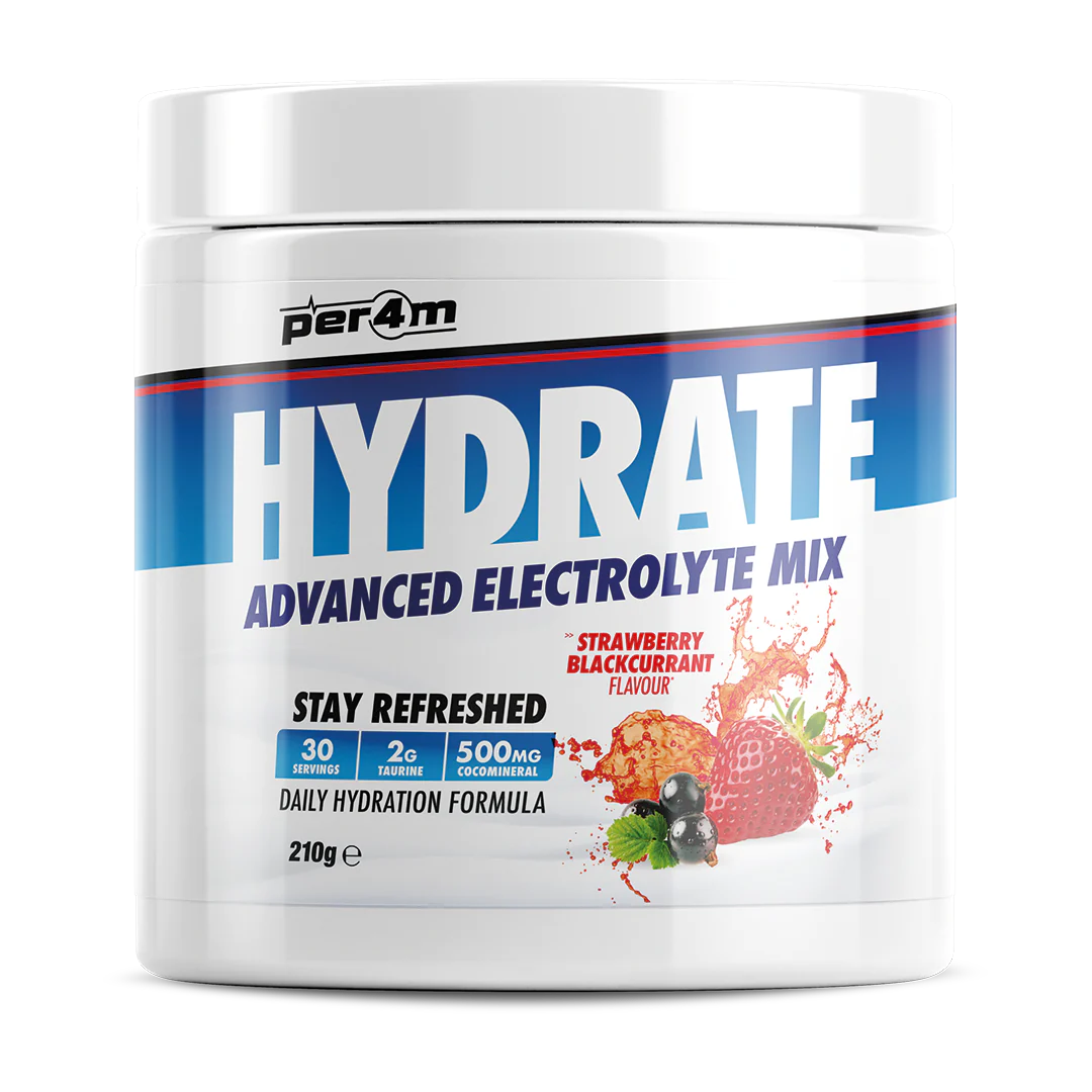 Per4m Hydration Electrolyte Mix Gusto Raspberry Cherry 210g – Integratore Con Taurina E Cocco Per Idratazione Avanzata
