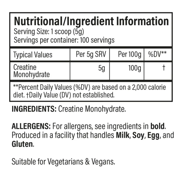 Trained by JP Nutrition - Creatine 500 gr - Obrázek 2