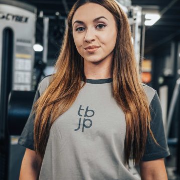 Set In Sleeve Tshirt - Vertical back logo, Grey & Dark Grey - UTILITY01 - Imagem 7