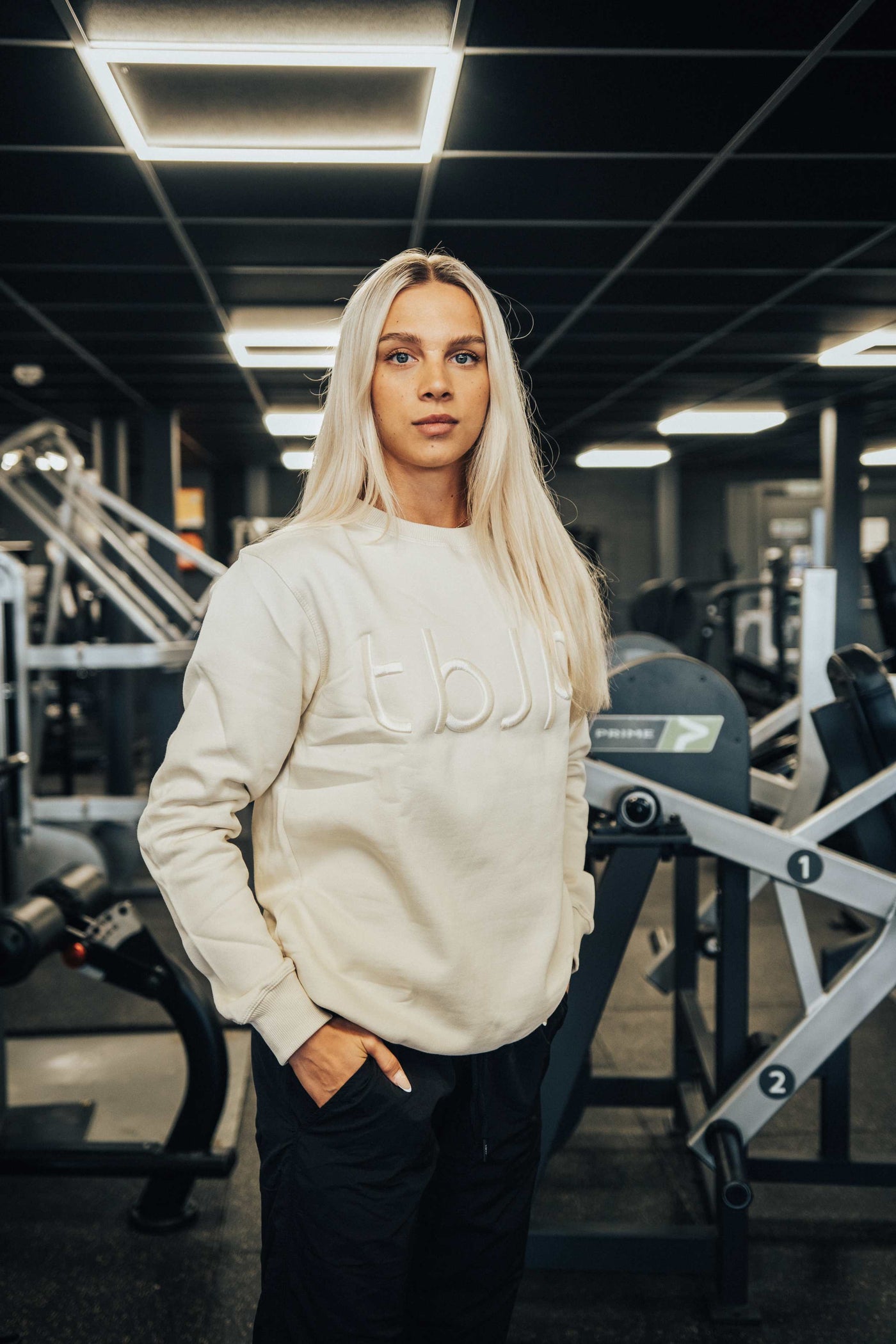 Embroidered Sweater with tbJP Logo in Cream - UTILITY01 - Imagem 4