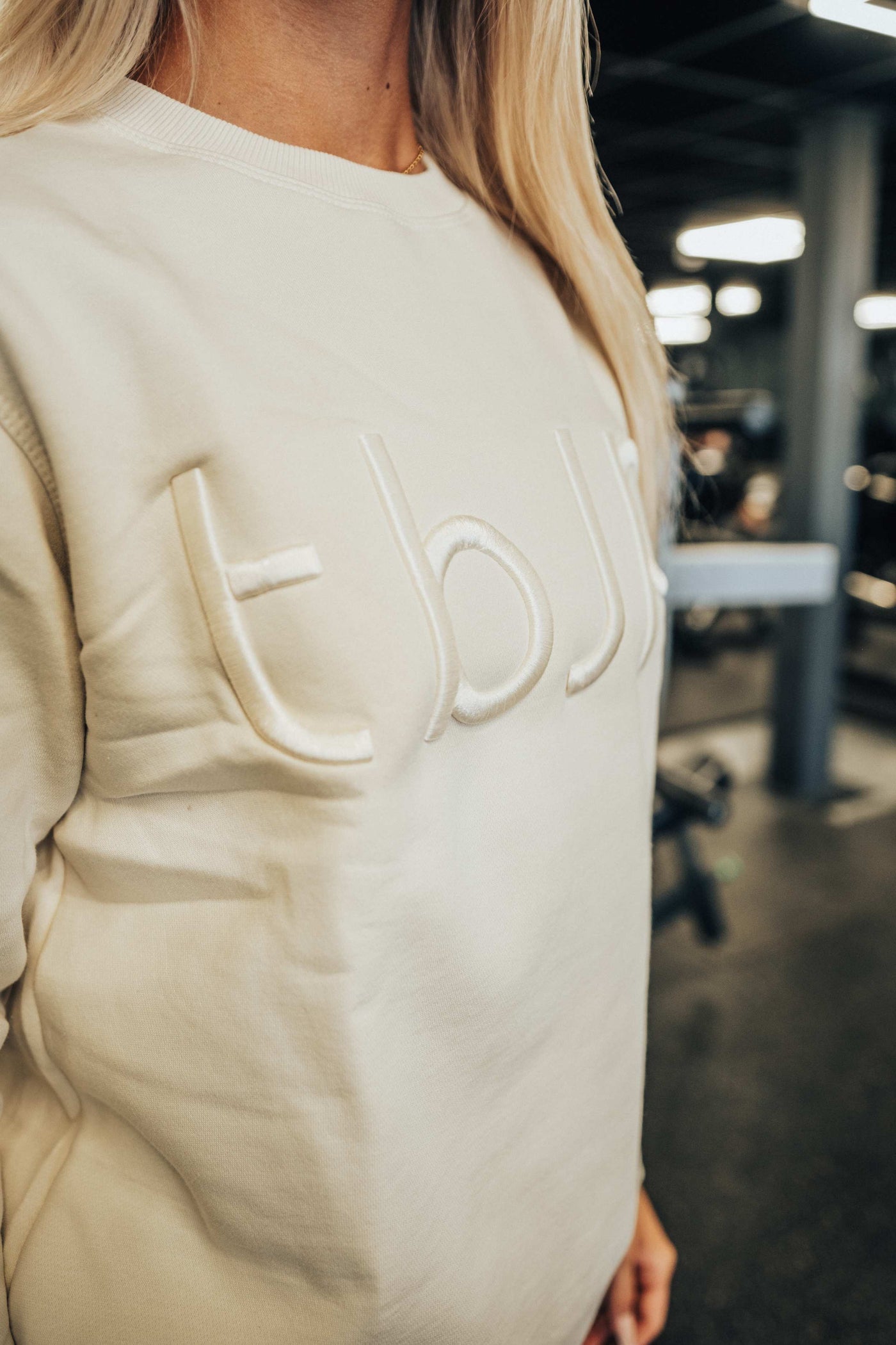 Embroidered Sweater with tbJP Logo in Cream - UTILITY01 - Imagem 5